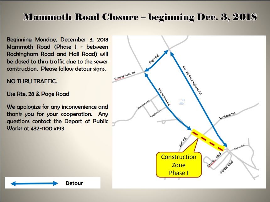 Old Mammoth Rd Closure